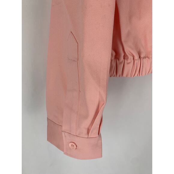 ASOS Cropped Twill Button Up Shirt Shacket Womens Size 12 Pink Jacket New - Picture 6 of 9